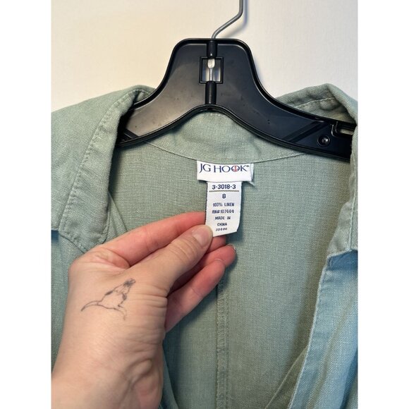 JG Hook Sage Green Dress Size 8 - Picture 6 of 7